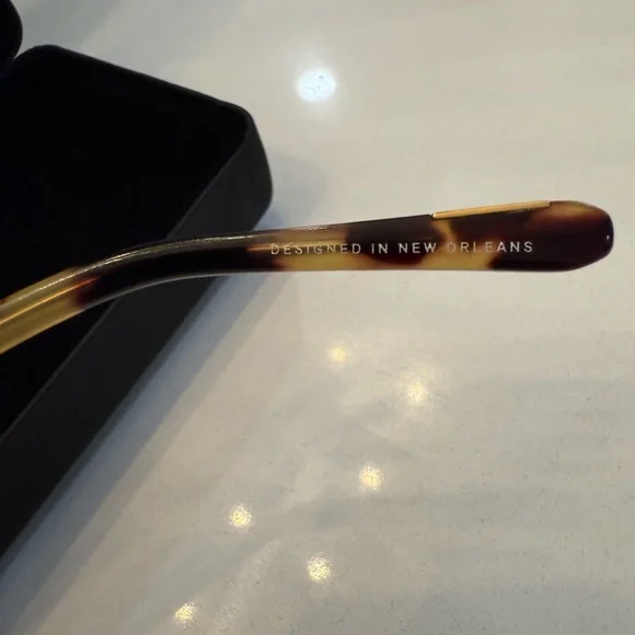 KREWE St Louis Sunglasses with Gold Frame and Pink Lenses - Picture 6 of 11